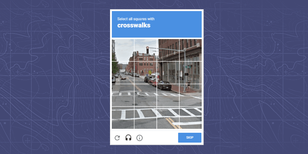 Captcha with crosswalks