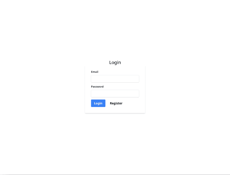 The login page