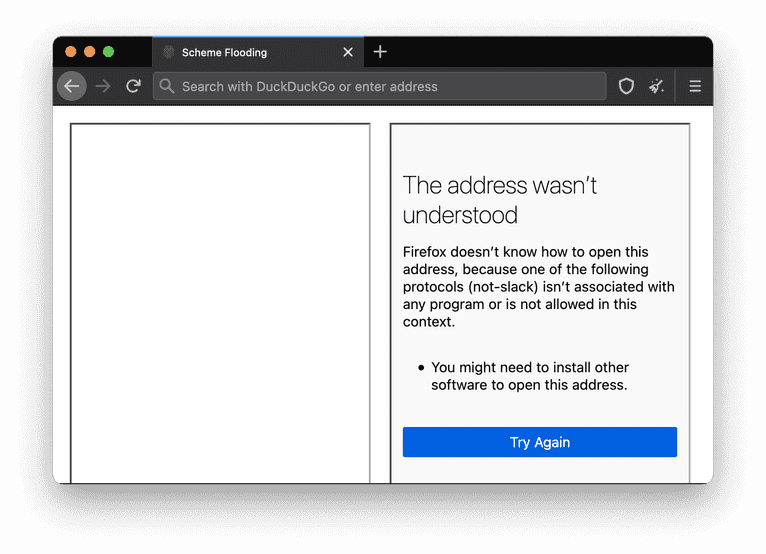 An example of how you can use an iframe element to check if an application is installed