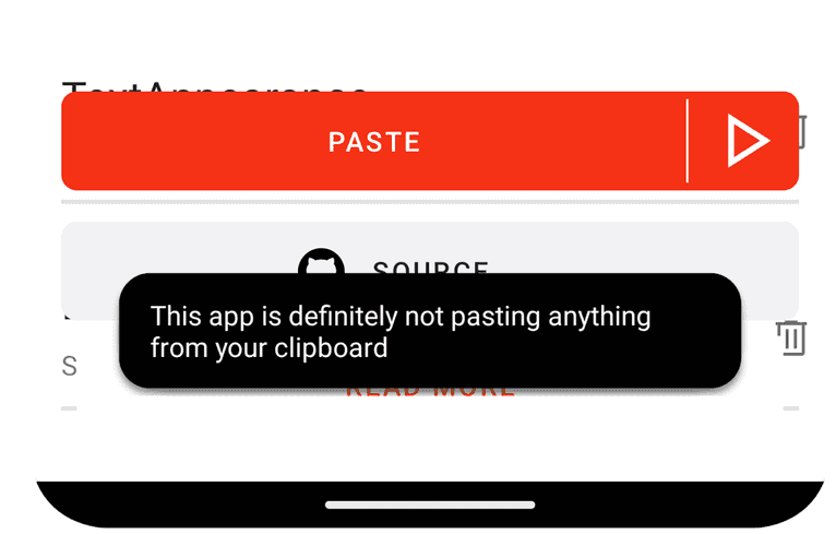 Opaque black notification covering original notification